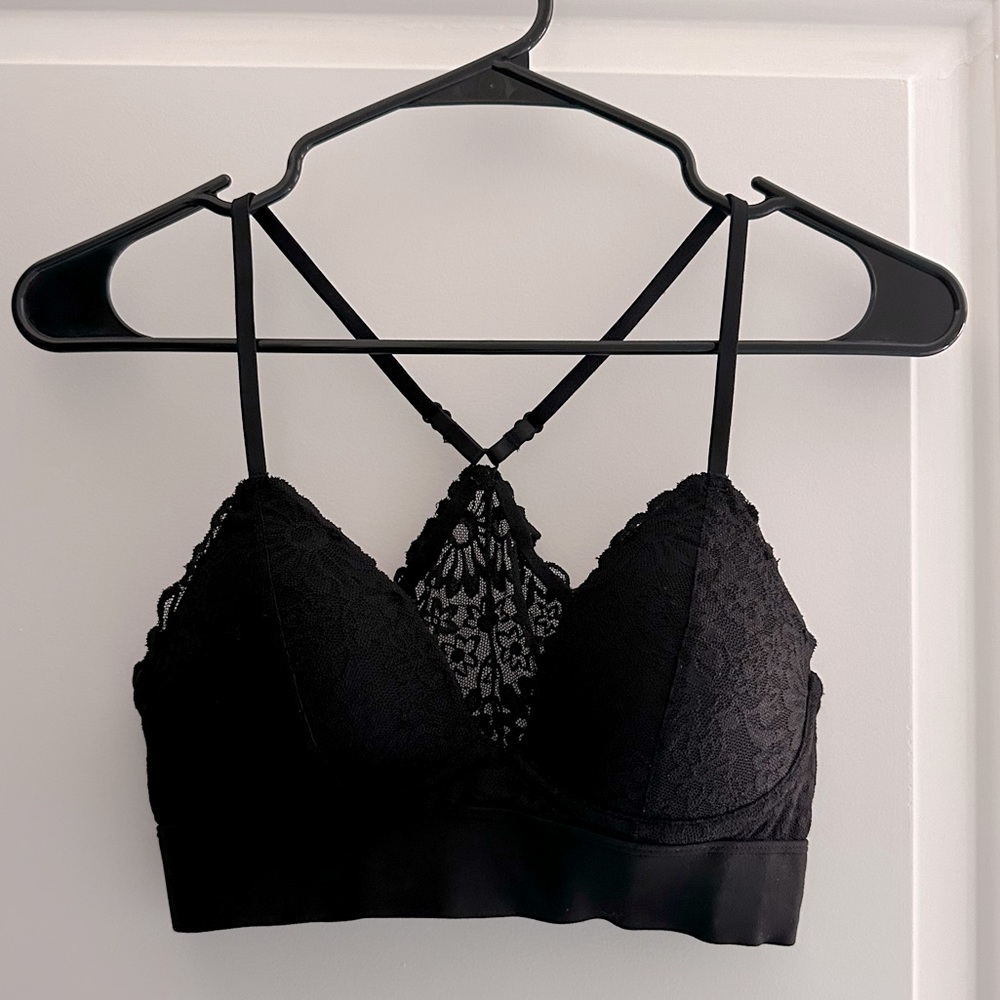 PINK Lace Racerback Strap Bralette (S)